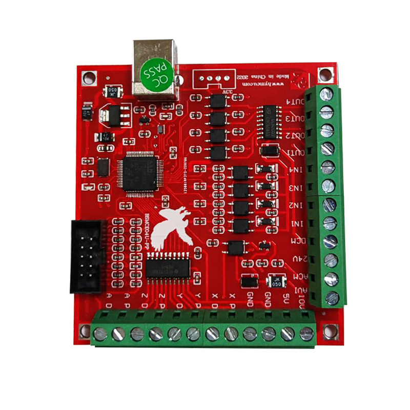 超能型USB接口MACH3 运动控制卡飞雕卡CNC接口板  四轴红色雕刻机控制板